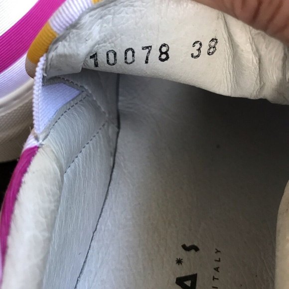 Joshua's Heart in NYC Womens Slip on Stripe Multi Sneakers Made in Italy Sz 38 - Picture 7 of 8